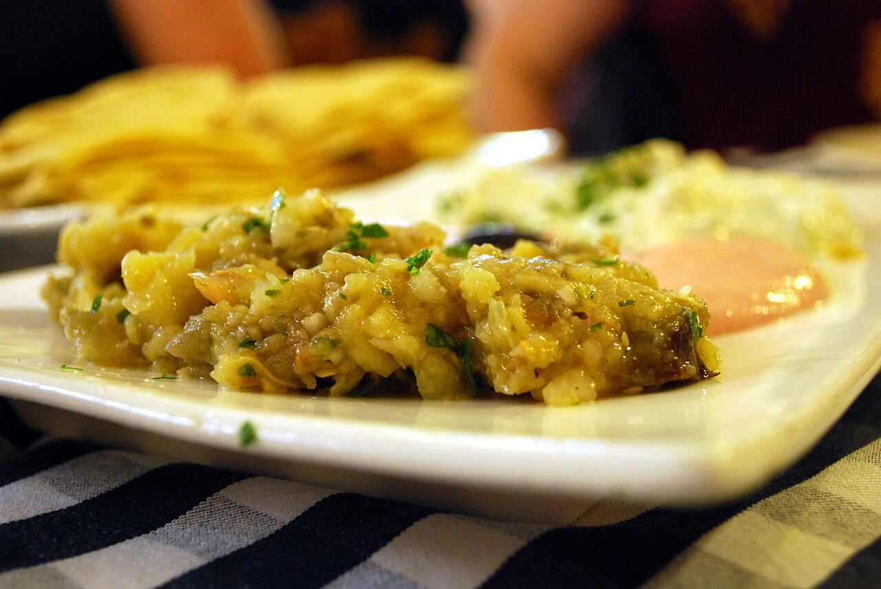 Eggplant salads and appetizers