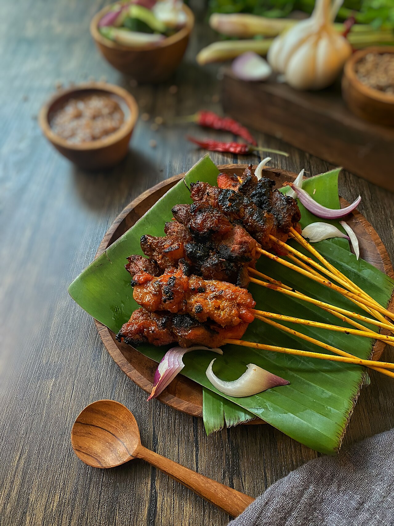 Commons: satay chicken peanut sauce Malaysia