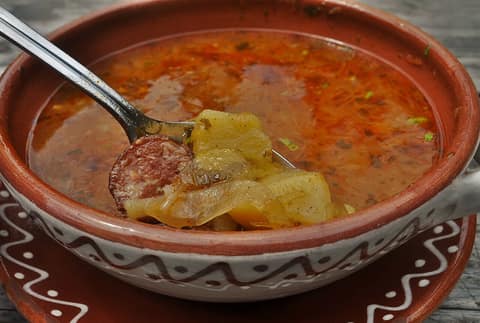 Kapustnica (sauerkraut soup)