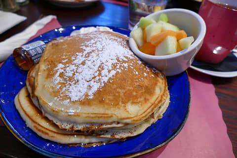 Pancakes with maple syrup